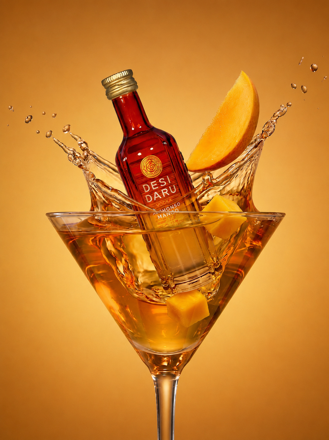 DESI DARU ALPHONSO MANGO MINI VODKA 5CL