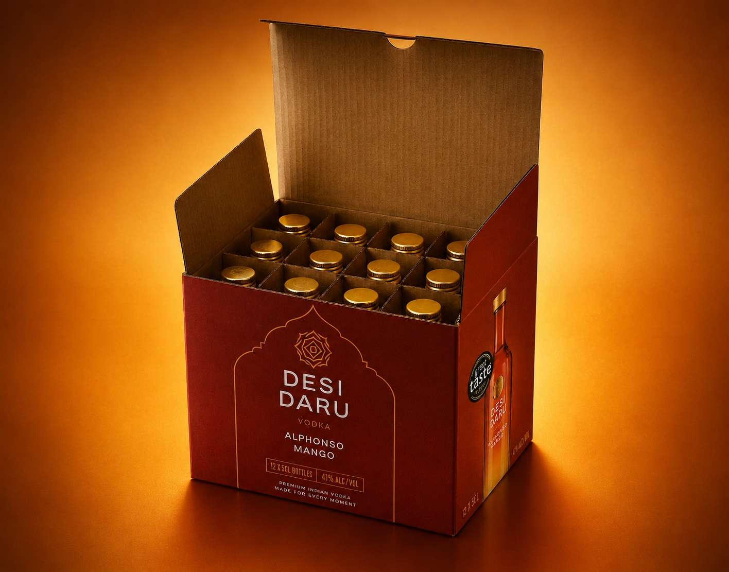 DESI DARU ALPHONSO MANGO MINI VODKA 5CL BOX OF 12
