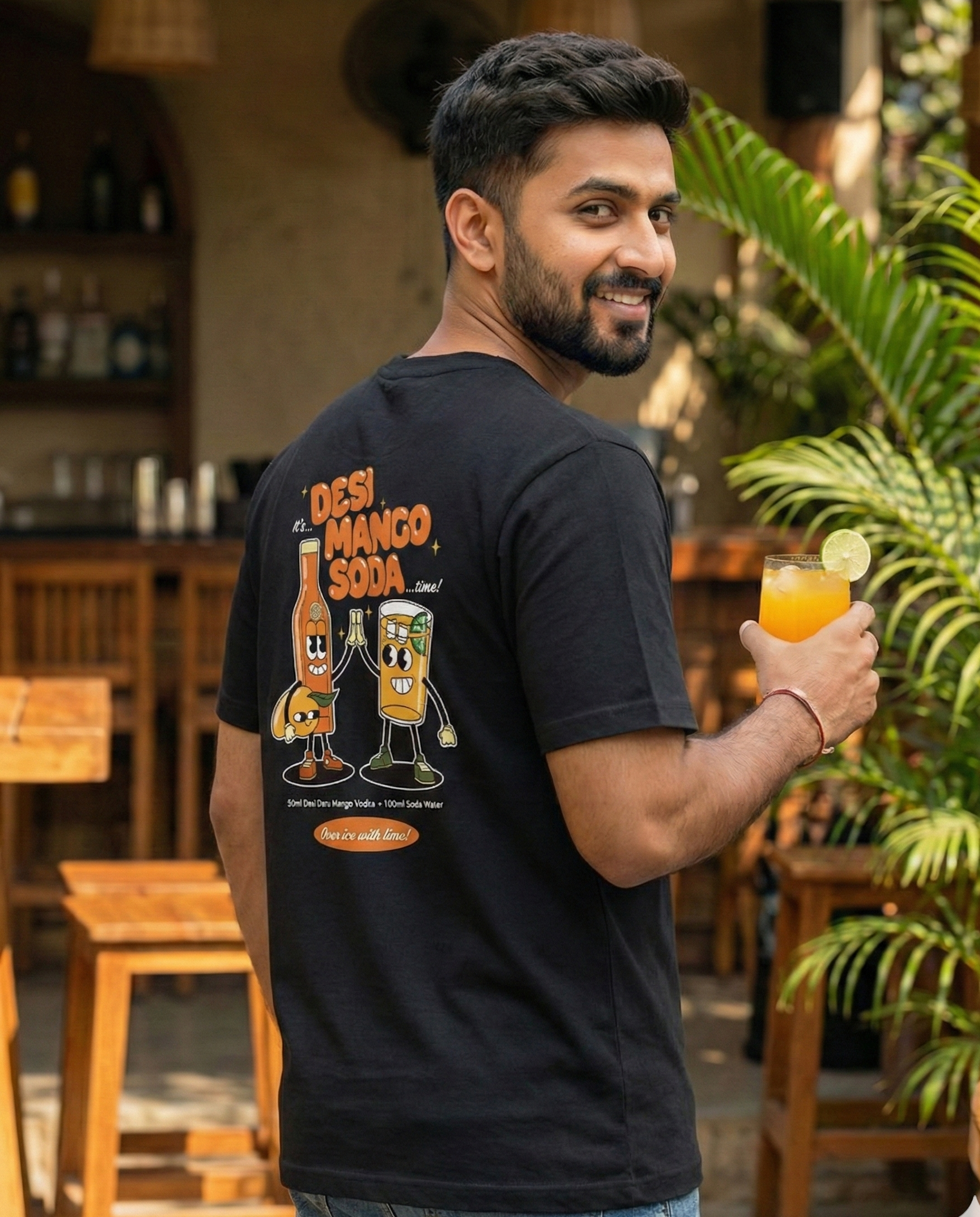 DESI MANGO SODA BLACK TEE