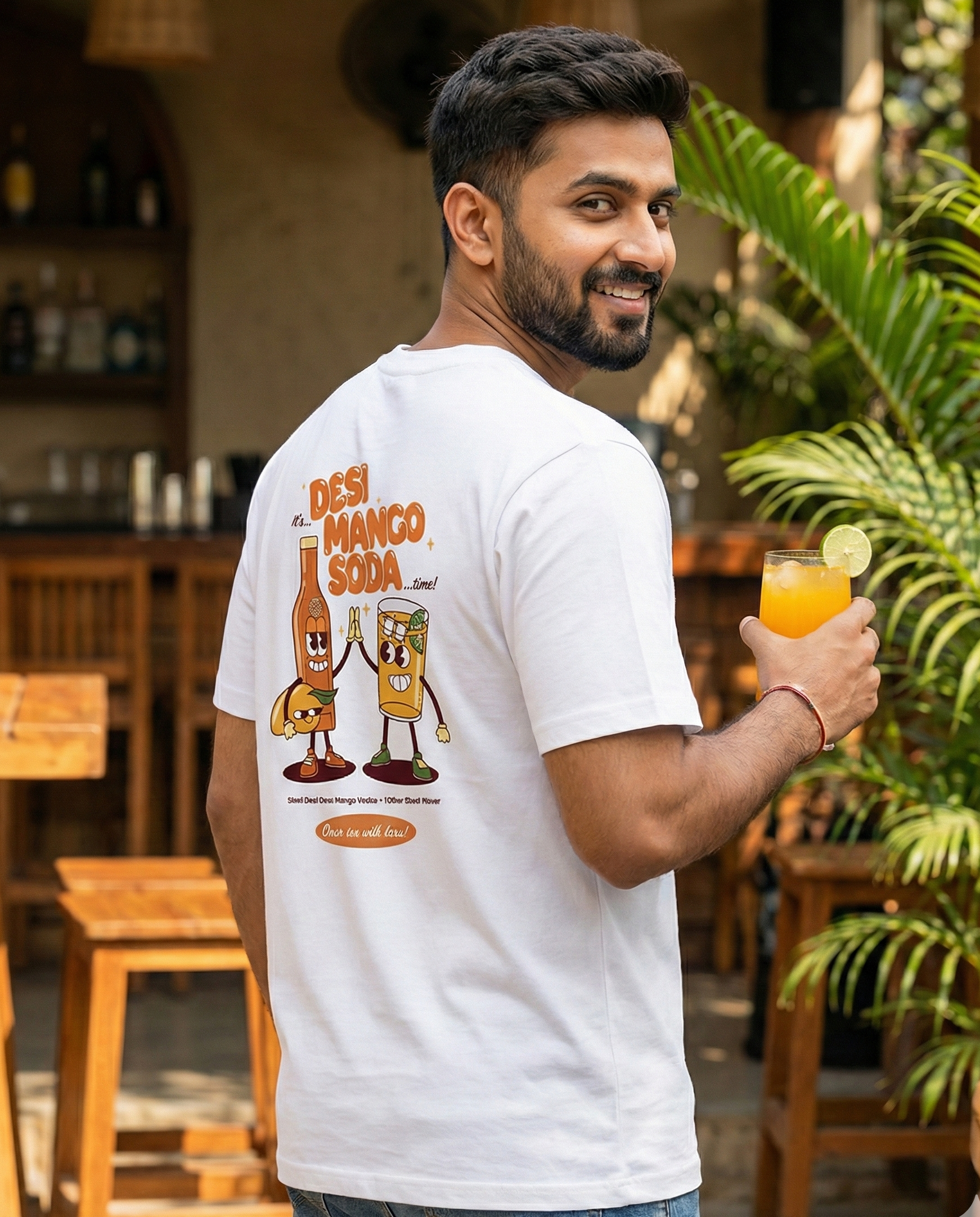 DESI MANGO SODA WHITE TEE